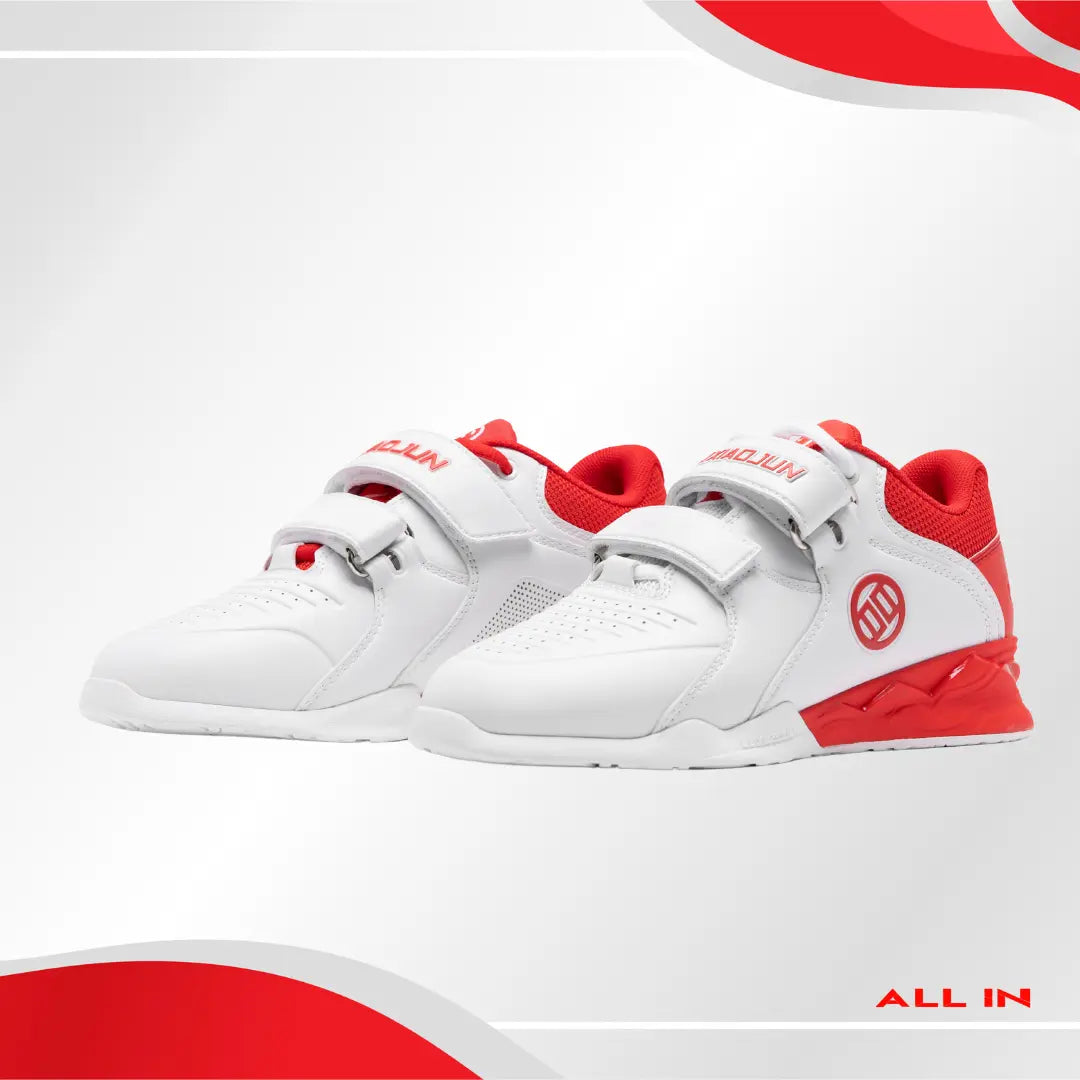 LUXIAOJUN PowerPro I Weightlifting Shoes White&Red