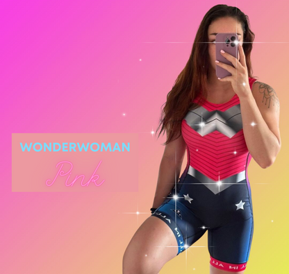 WonderWoman Pink. Singlet