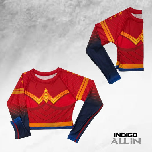 Women's Indigo Baselayer | CropTop - Long Sleeve Shirt WonderWoman