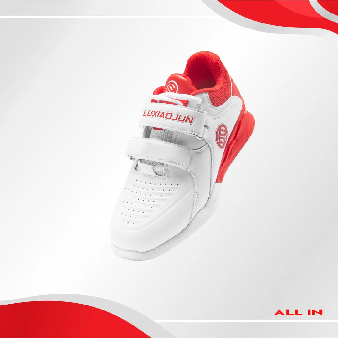 LUXIAOJUN PowerPro I Weightlifting Shoes White&Red