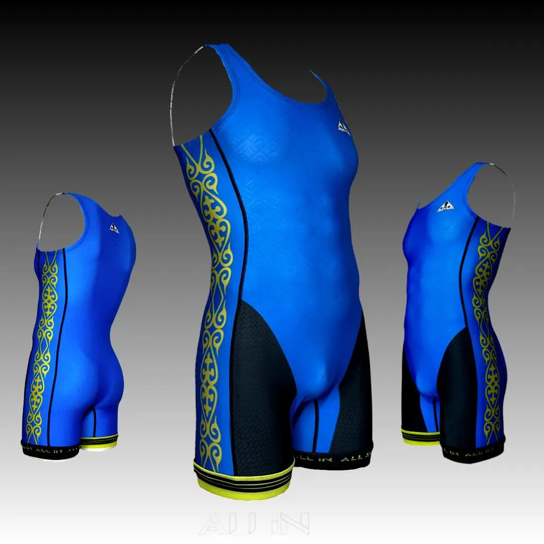 Kazakh Singlet | Blue Dasturli